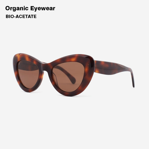 Cat - Eye and Vintage Acetate Female Sunglasses 22A8053